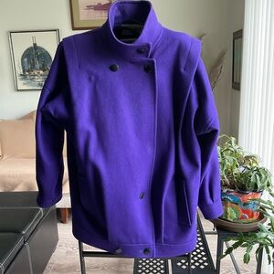International Scene Woman’s purple wool coat. Made in Yugoslavia Vintage 1970’s